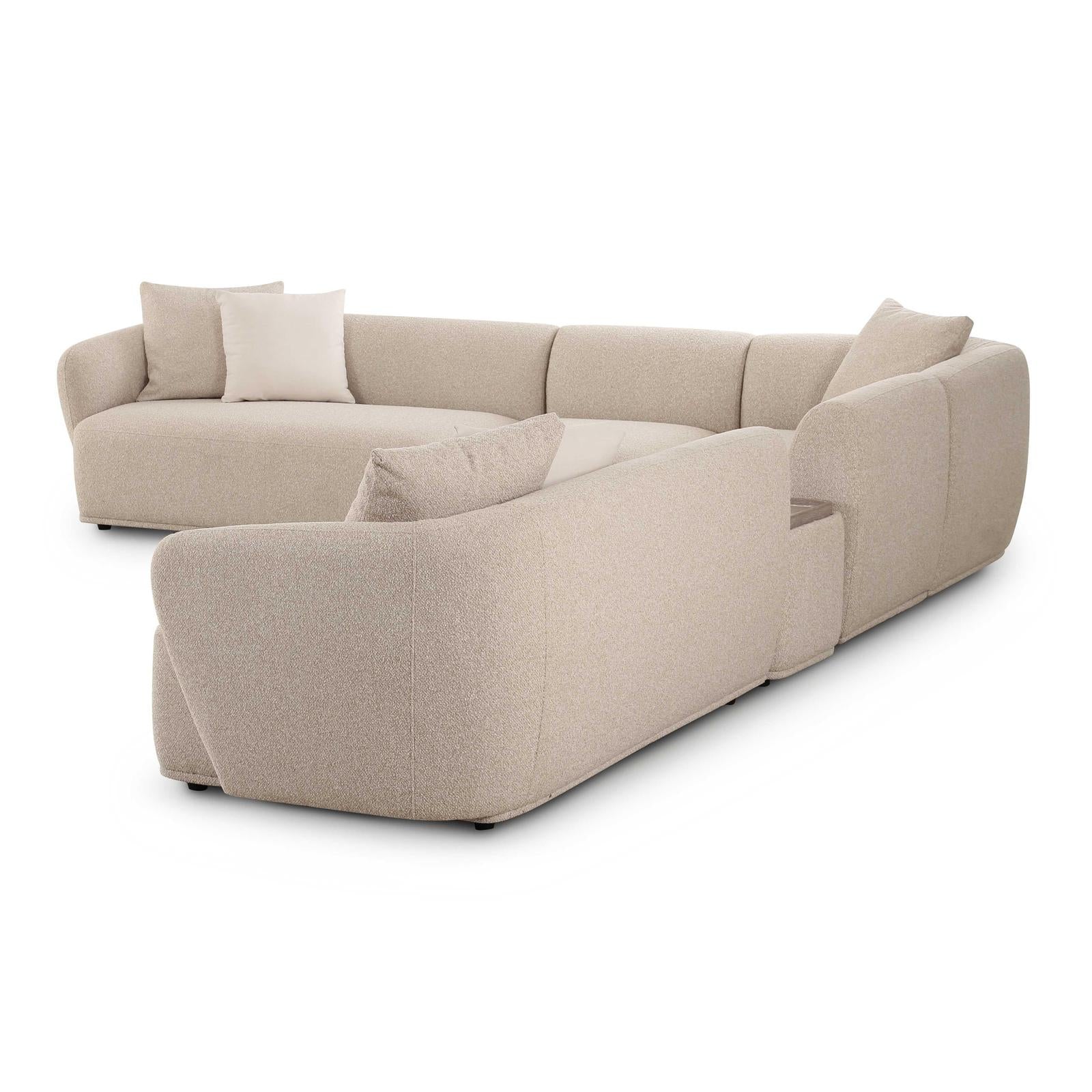 TOV Furniture Sylvie 6-Piece Cream Performance Boucle Large Sectional