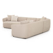 TOV Furniture Sylvie 4-Piece Cream Performance Boucle Sectional