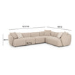 TOV Furniture Sylvie 4-Piece Cream Performance Boucle Sectional