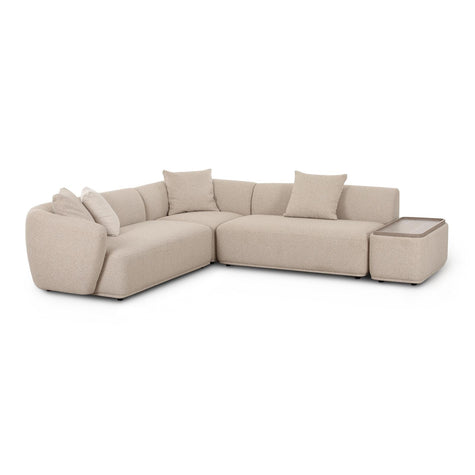 TOV Furniture Sylvie 4-Piece Cream Performance Boucle Chaise Sectional