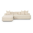 TOV Furniture Lulu 2-Piece Cream Performance Boucle L-Shaped Sectional