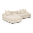 TOV Furniture Lulu 2-Piece Cream Performance Boucle L-Shaped Sectional