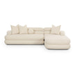 TOV Furniture Lulu 2-Piece Cream Performance Boucle L-Shaped Sectional