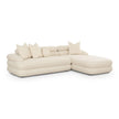 TOV Furniture Lulu 2-Piece Cream Performance Boucle L-Shaped Sectional
