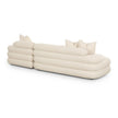 TOV Furniture Lulu 2-Piece Cream Performance Boucle L-Shaped Sectional
