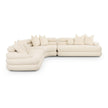 TOV Furniture Lulu 3-Piece Cream Performance Boucle Modular Curved L-Sectional