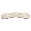 TOV Furniture Lulu 3-Piece Cream Performance Boucle Modular Curved L-Sectional