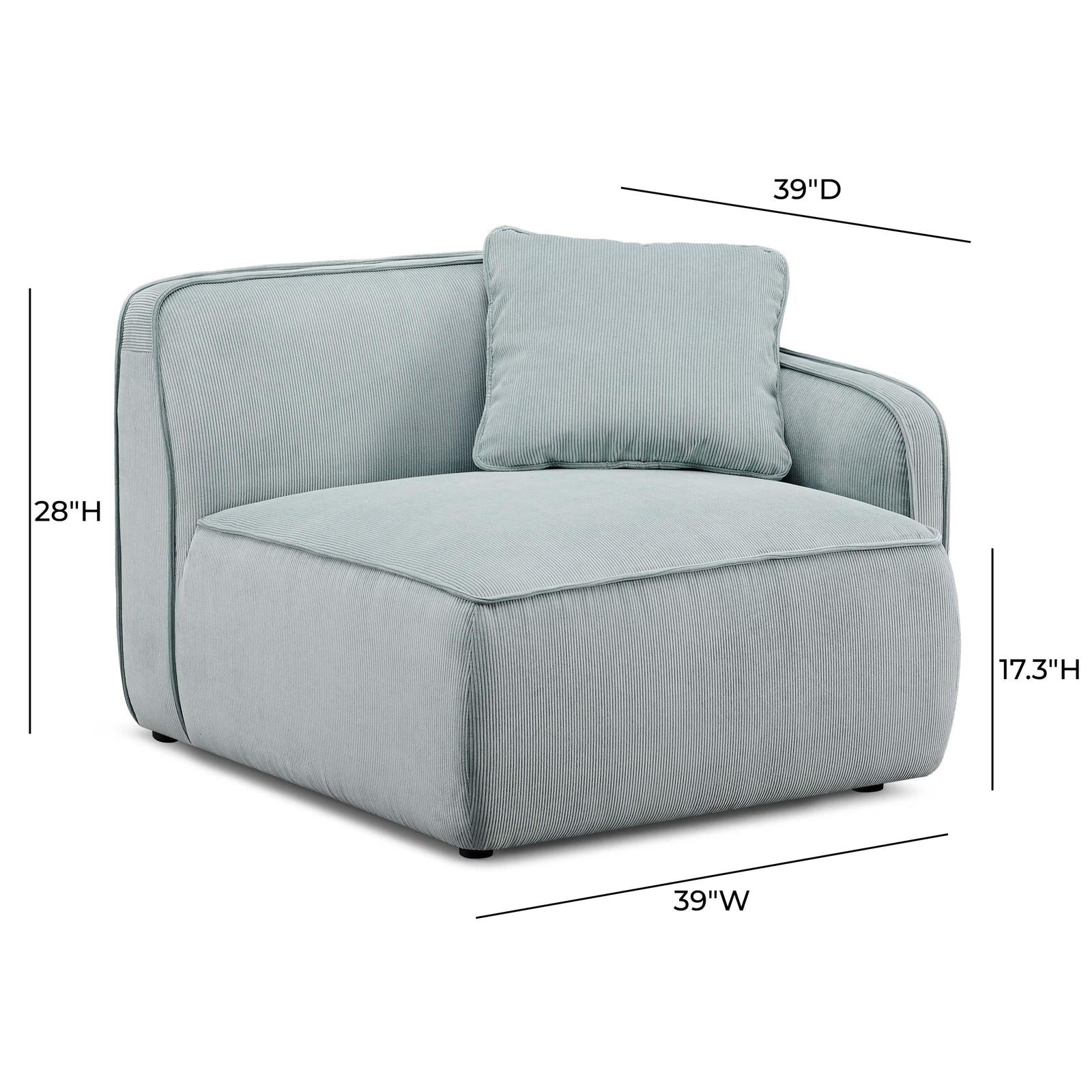 TOV Furniture Travie Performance Corduroy Velvet Chair