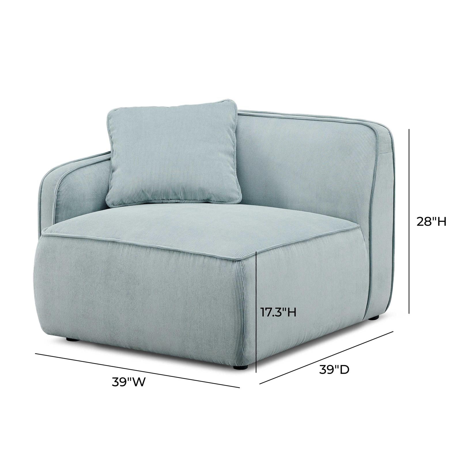 TOV Furniture Travie Performance Corduroy Velvet Chair