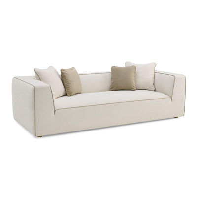 TOV Furniture Tristine 96" Cream Contract-Grade Linen Sofa
