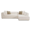 TOV Furniture Tristine 2-Piece Cream Contract-Grade Linen L-Shaped Sectional
