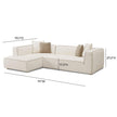 TOV Furniture Tristine 2-Piece Cream Contract-Grade Linen L-Shaped Sectional