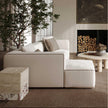TOV Furniture Tristine 2-Piece Cream Contract-Grade Linen L-Shaped Sectional
