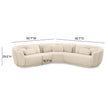 TOV Furniture Misty 3-Piece Cream Performance Boucle Modular L-Sectional