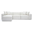 TOV Furniture Mindy 4-Piece Performance Chenille Basketweave Modular Sectional