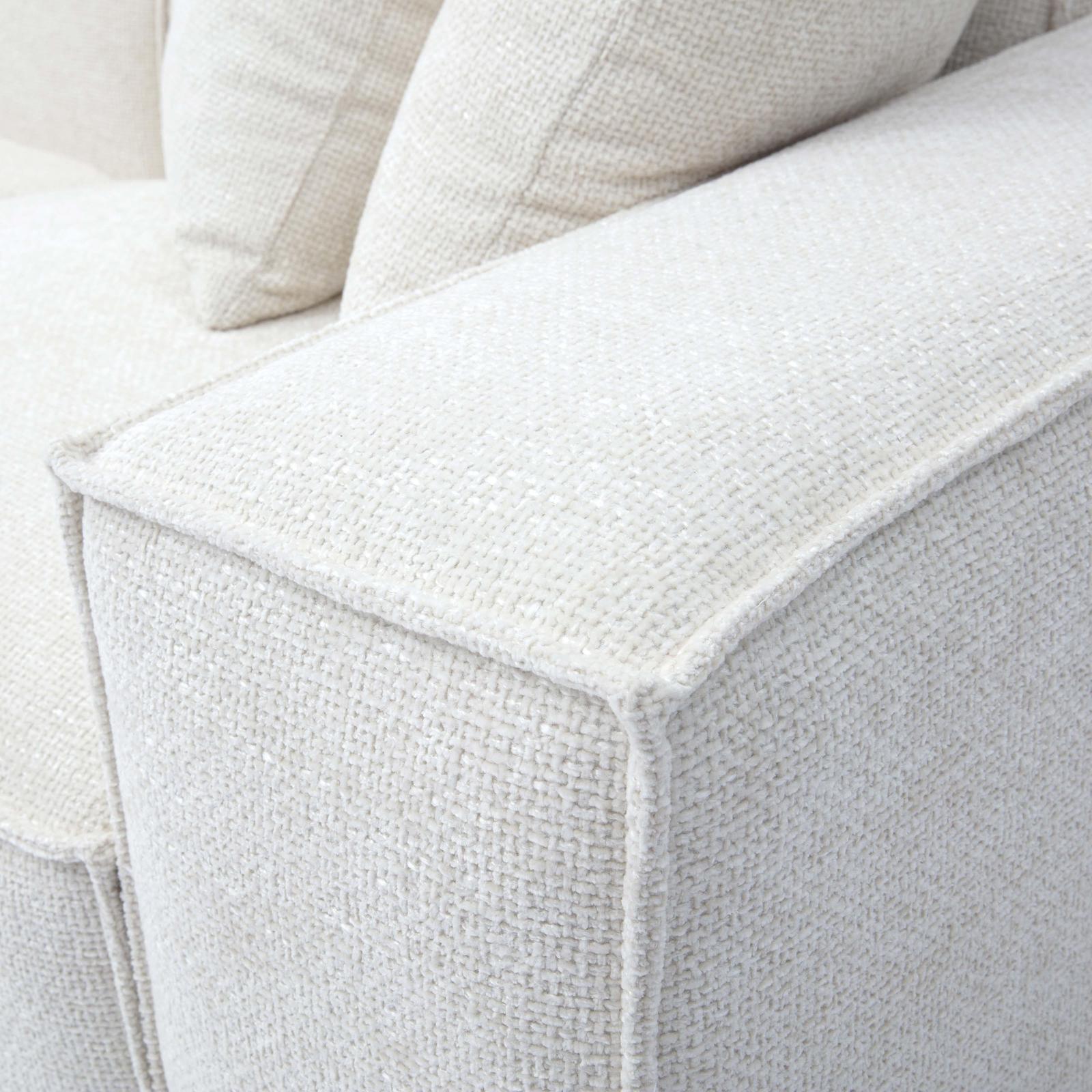 TOV Furniture Mindy 4-Piece Performance Chenille Basketweave Modular Sectional