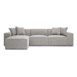 TOV Furniture Mindy 4-Piece Performance Chenille Basketweave Modular Sectional