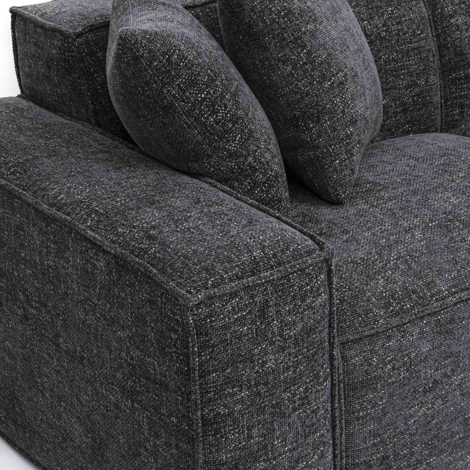 TOV Furniture Mindy 4-Piece Performance Chenille Basketweave Modular Sectional