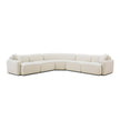 TOV Furniture Travie 5-Piece Sand Upcycled Performance Linen Modular Large L-Sectional