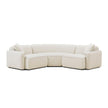 TOV Furniture Travie 3-Piece Sand Upcycled Performance Linen Modular L-Sectional