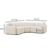 TOV Furniture Travie 3-Piece Sand Upcycled Performance Linen Modular L-Sectional