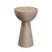 TOV Furniture Eclipse Textured Faux Travertine Indoor / Outdoor Side Table