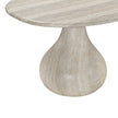TOV Furniture Smooch Faux Travertine Indoor / Outdoor Pedestal Dining Table