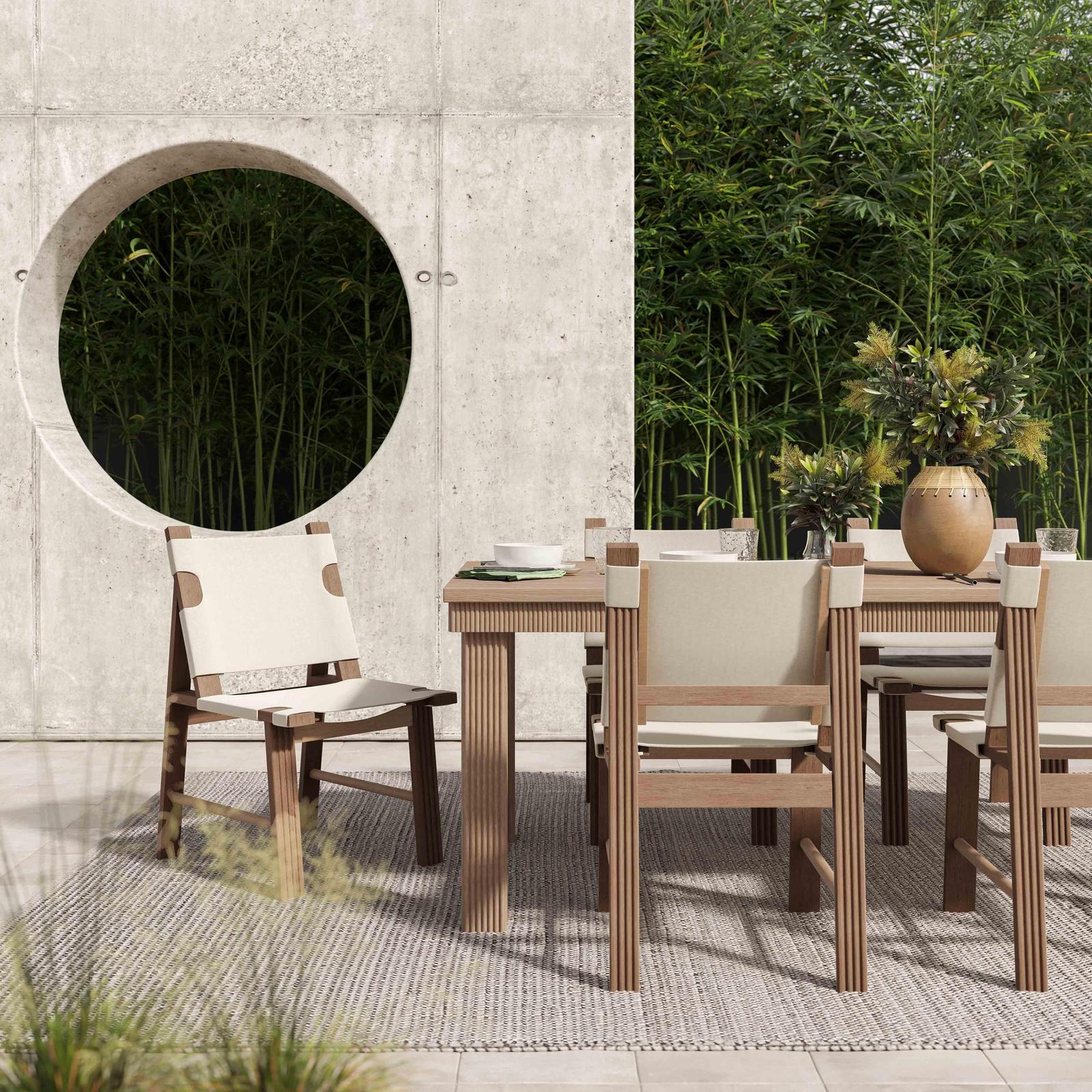 TOV Furniture Cassie Natural Rectangular Outdoor Dining Table