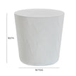 TOV Furniture Margot Light Grey Faux Plaster Indoor / Outdoor Concrete Stool