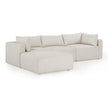 TOV Furniture Hangover 4-Piece Cream Performance Fabric Outdoor Modular Sectional