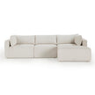 TOV Furniture Hangover 4-Piece Cream Performance Fabric Outdoor Modular Sectional
