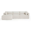 TOV Furniture Hangover 4-Piece Cream Performance Fabric Outdoor Modular Sectional