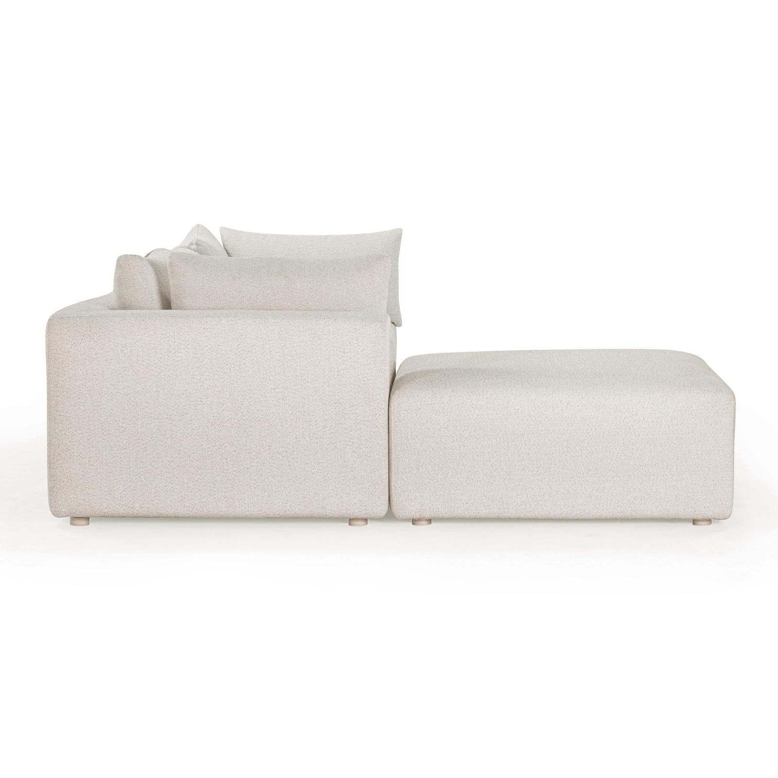 TOV Furniture Hangover 4-Piece Cream Performance Fabric Outdoor Modular Sectional