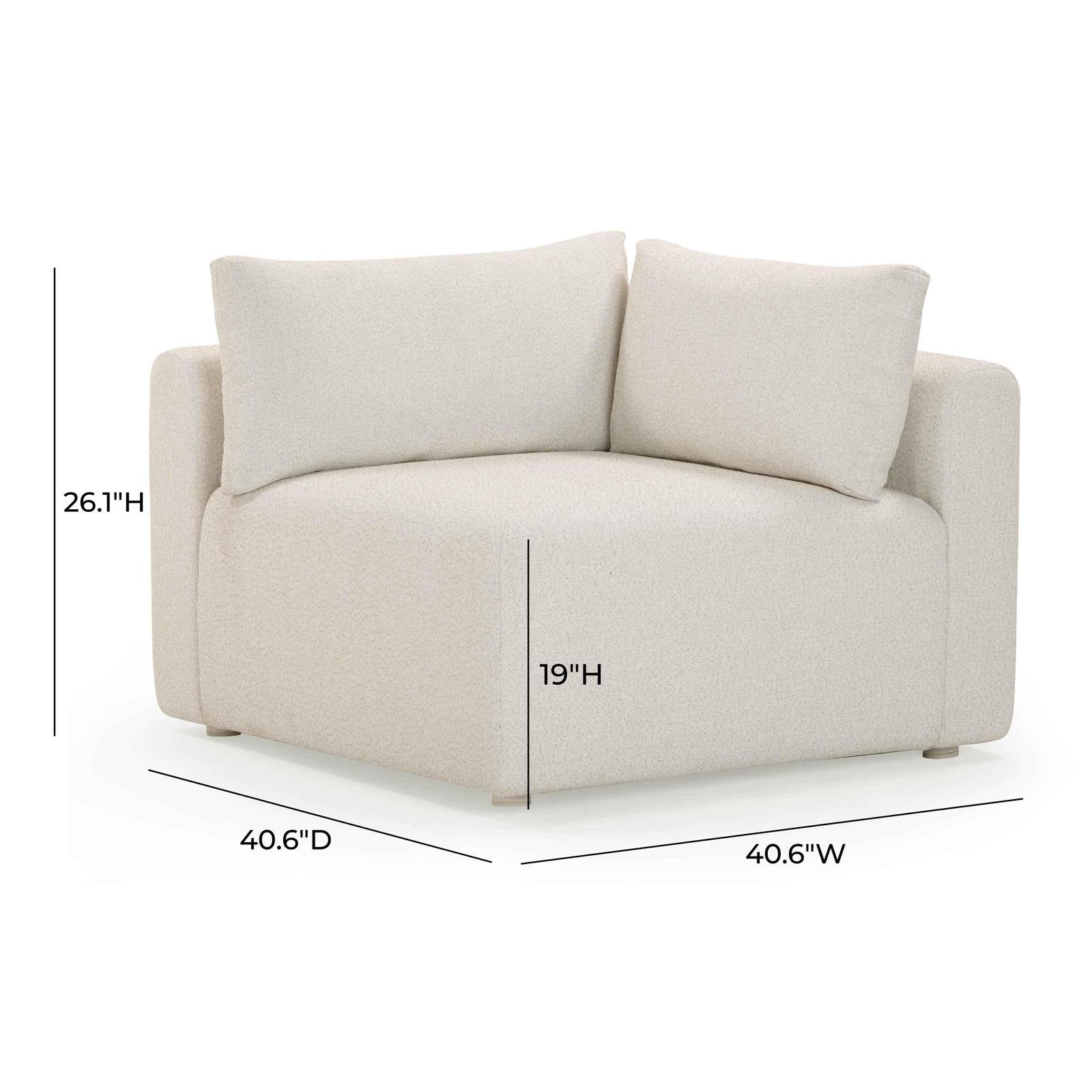 TOV Furniture Hangover Cream Modular Outdoor Chair
