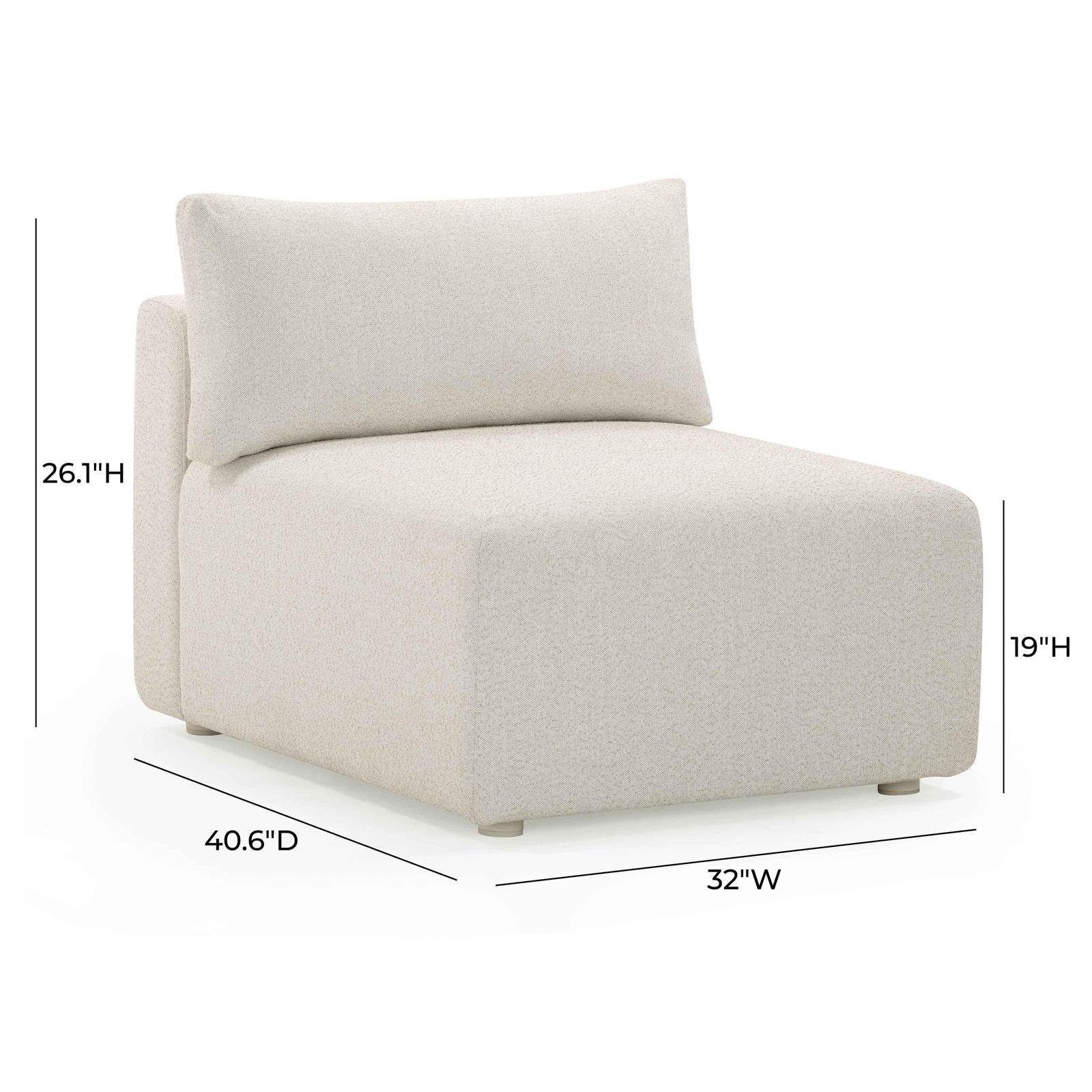 TOV Furniture Hangover Cream Modular Outdoor Chair
