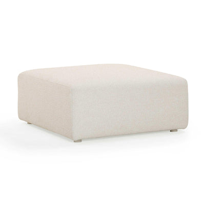 TOV Furniture Hangover Cream Performance Fabric Outdoor Ottoman