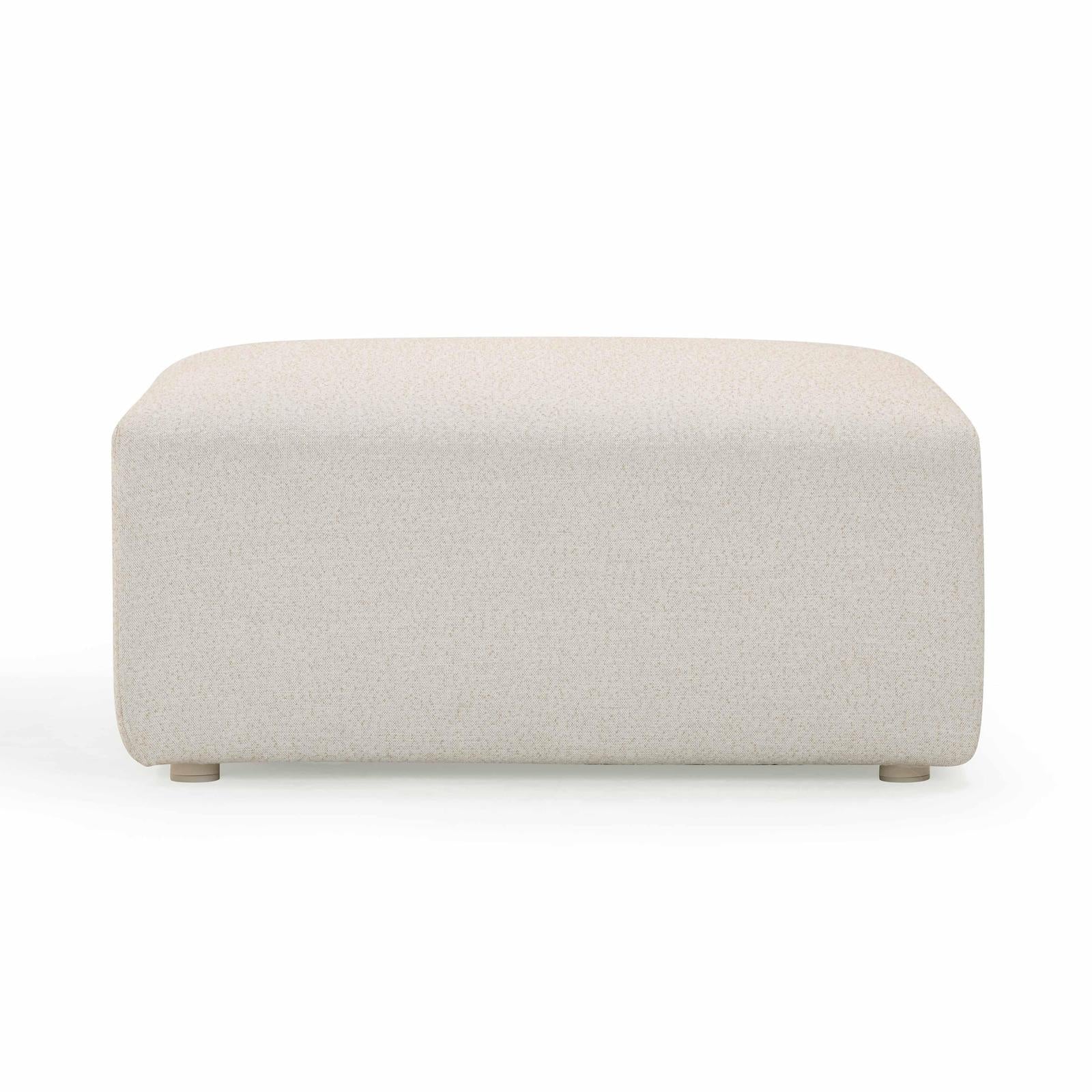 TOV Furniture Hangover Cream Performance Fabric Outdoor Ottoman