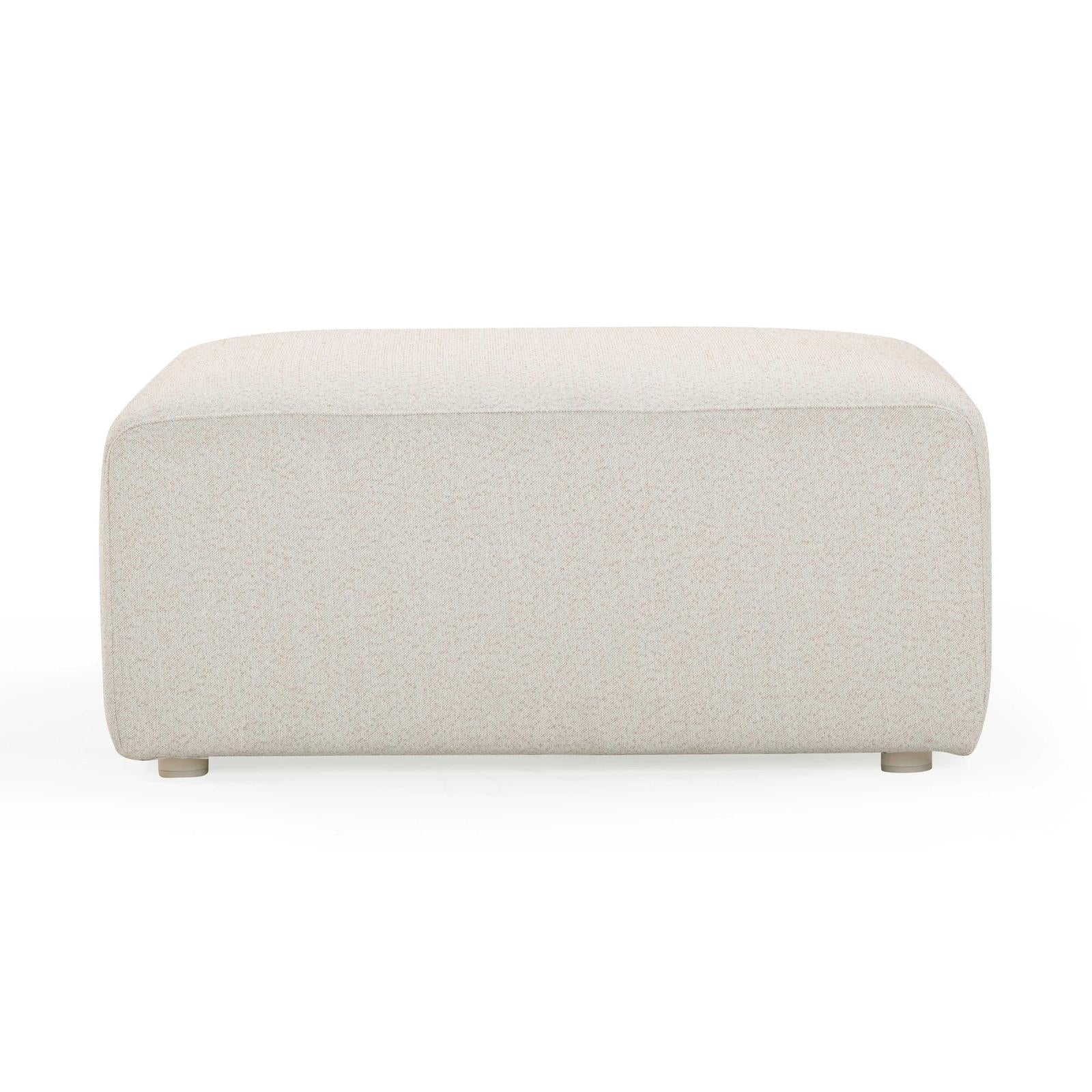 TOV Furniture Hangover Cream Performance Fabric Outdoor Ottoman