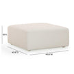 TOV Furniture Hangover Cream Performance Fabric Outdoor Ottoman
