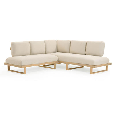 TOV Furniture Evan 2-Piece Cream Performance Fabric Outdoor L-Shaped Sectional