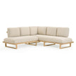 TOV Furniture Evan 2-Piece Cream Performance Fabric Outdoor L-Shaped Sectional