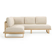 TOV Furniture Evan 2-Piece Cream Performance Fabric Outdoor L-Shaped Sectional