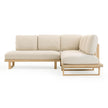 TOV Furniture Evan 2-Piece Cream Performance Fabric Outdoor L-Shaped Sectional