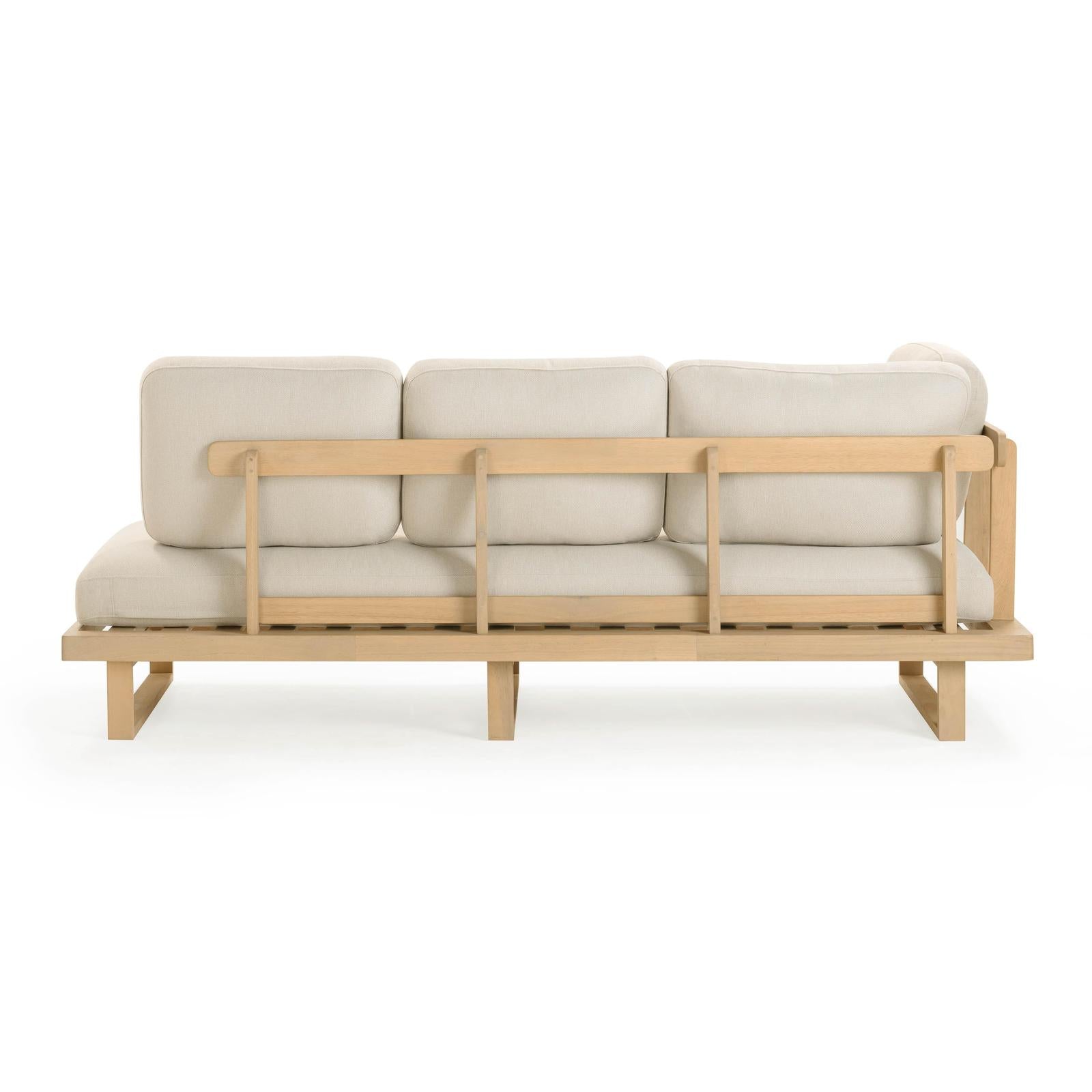 TOV Furniture Evan 2-Piece Cream Performance Fabric Outdoor L-Shaped Sectional