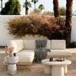 TOV Furniture Evan 2-Piece Cream Performance Fabric Outdoor L-Shaped Sectional