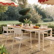 TOV Furniture Sardinia Cream Performance Fabric Outdoor Dining Chair - Set of 2