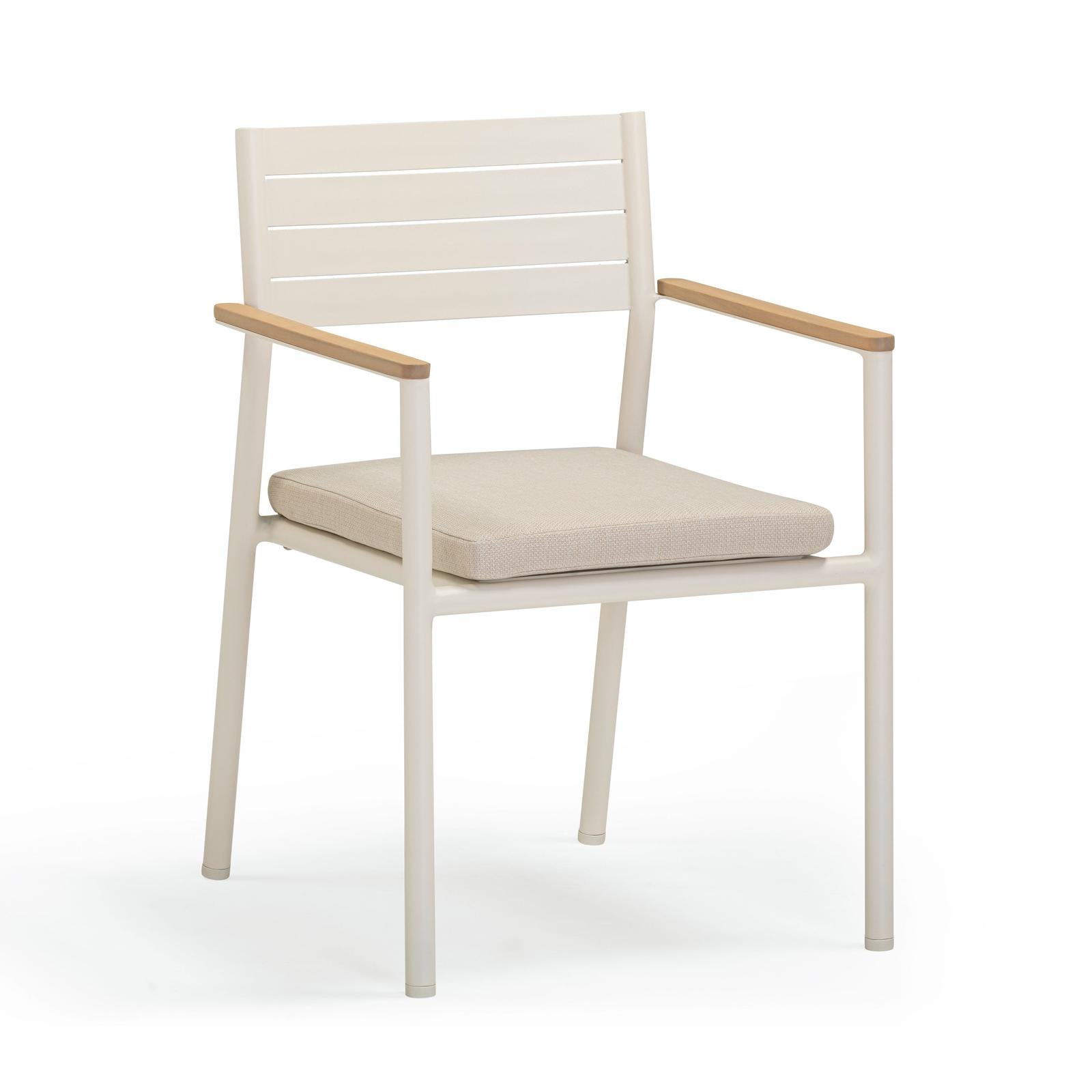 TOV Furniture Sardinia Cream Performance Fabric Outdoor Dining Chair - Set of 2