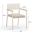 TOV Furniture Sardinia Cream Performance Fabric Outdoor Dining Chair - Set of 2
