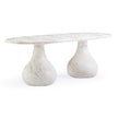 TOV Furniture Smooch Faux Travertine Indoor / Outdoor Pedestal Dining Table
