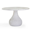 TOV Furniture Smooch Faux Travertine Indoor / Outdoor Pedestal Dining Table